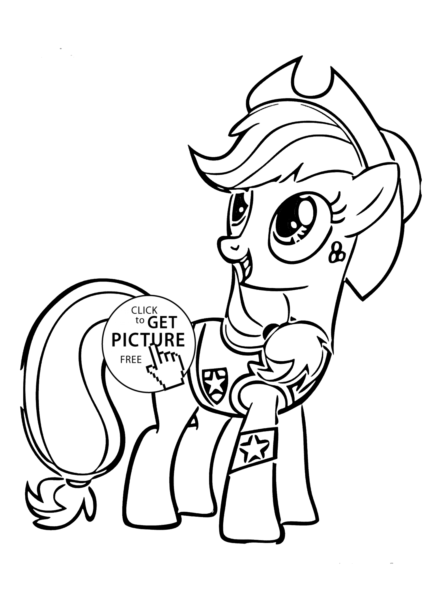 Detail Gambar My Little Pony Applejack Coloring Pages Nomer 29