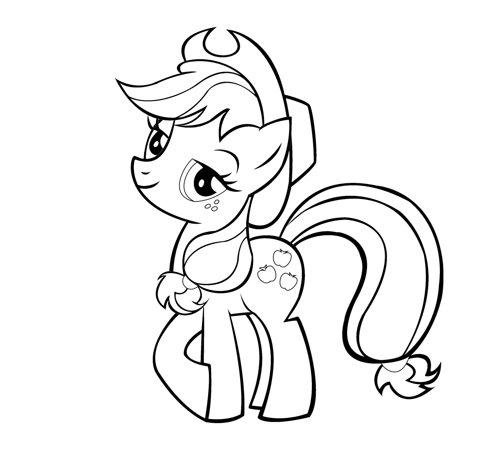 Detail Gambar My Little Pony Applejack Coloring Pages Nomer 4