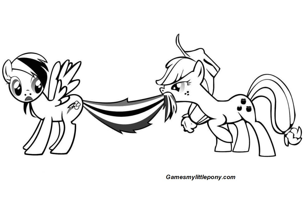 Detail Gambar My Little Pony Applejack Coloring Pages Nomer 33