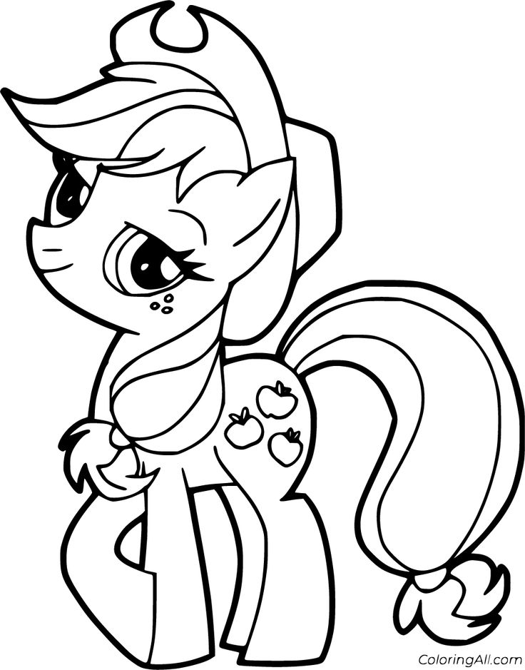 Detail Gambar My Little Pony Applejack Coloring Pages Nomer 5