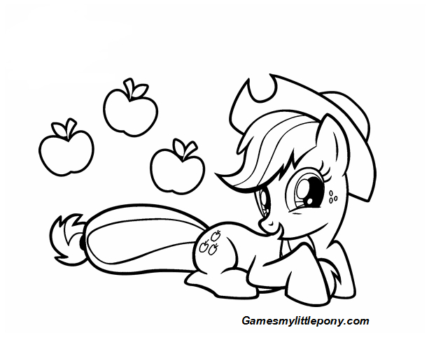 Detail Gambar My Little Pony Applejack Coloring Pages Nomer 42