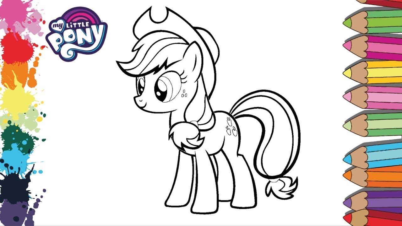 Detail Gambar My Little Pony Applejack Coloring Pages Nomer 43