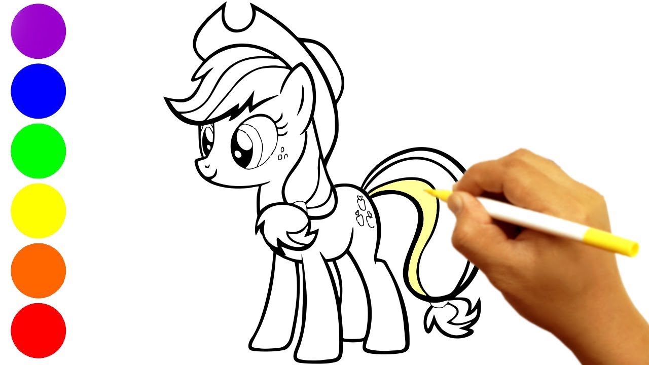 Detail Gambar My Little Pony Mewarnai Apple Jack Nomer 29