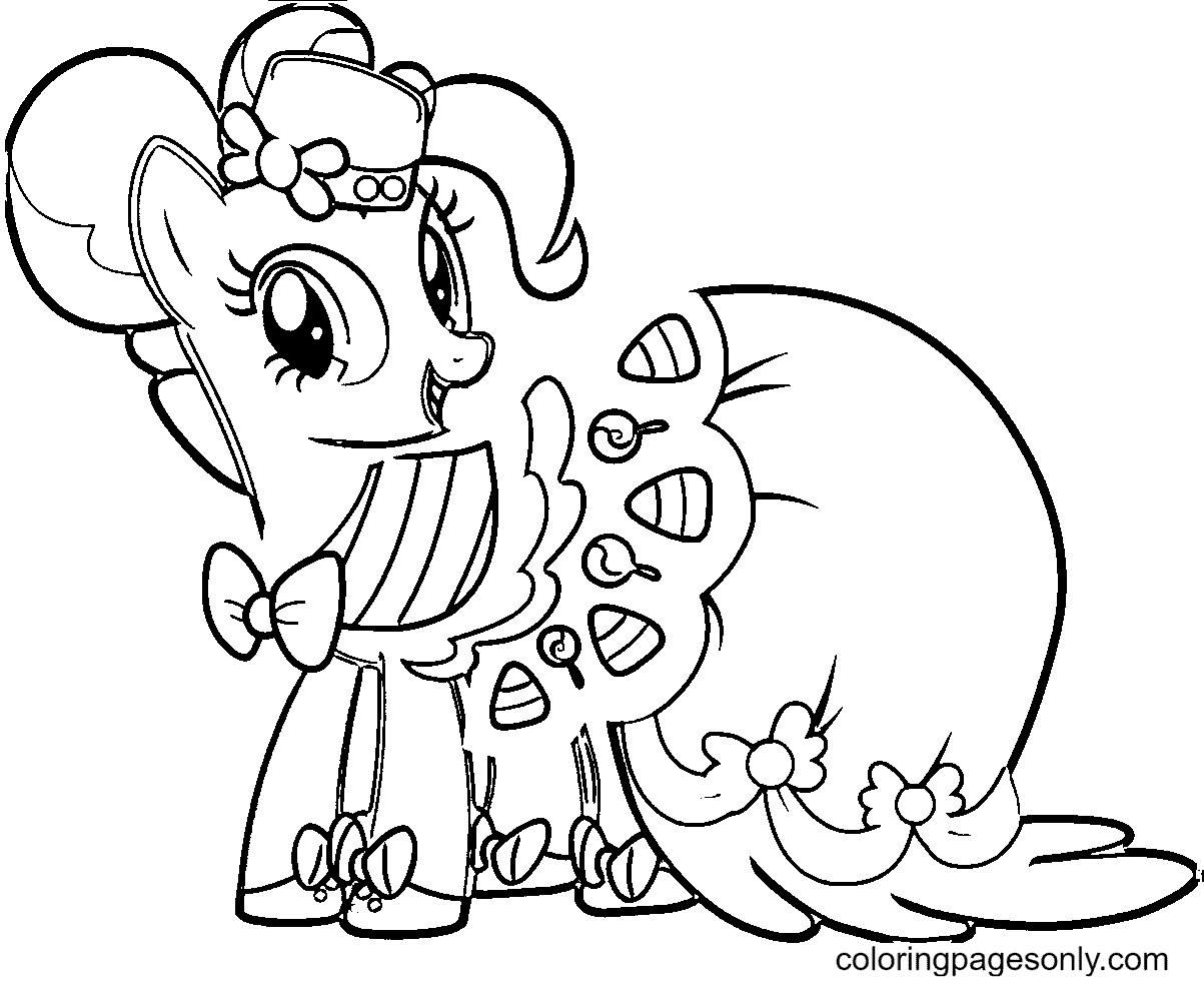 Detail Gambar My Little Pony Princess Pinkie Pie Coloring Pages Nomer 3