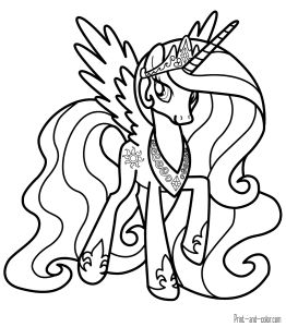 Detail Gambar My Little Pony Putri Celestia Coloring Pages Nomer 7