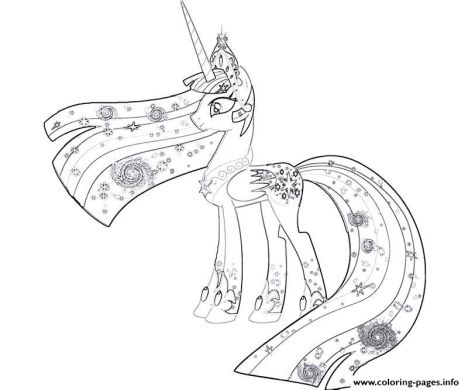 Detail Gambar My Little Pony Putri Celestia Coloring Pages Nomer 9