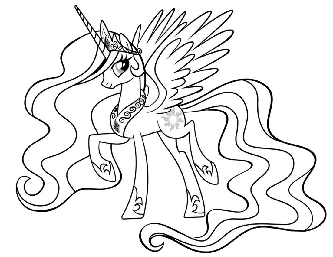 Detail Gambar My Little Pony Putri Celestia Coloring Pages Nomer 16