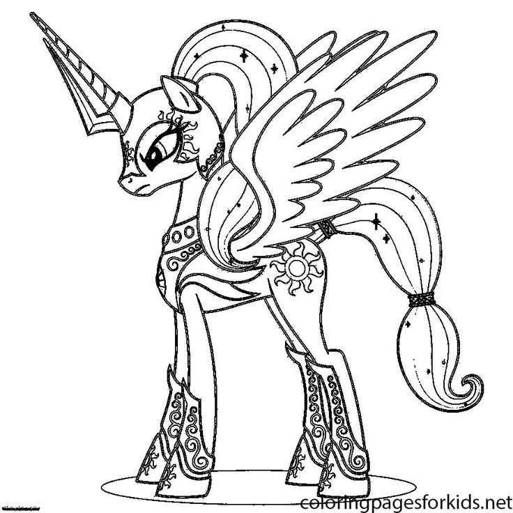 Detail Gambar My Little Pony Putri Celestia Coloring Pages Nomer 20