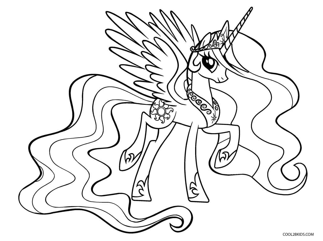 Detail Gambar My Little Pony Putri Celestia Coloring Pages Nomer 30