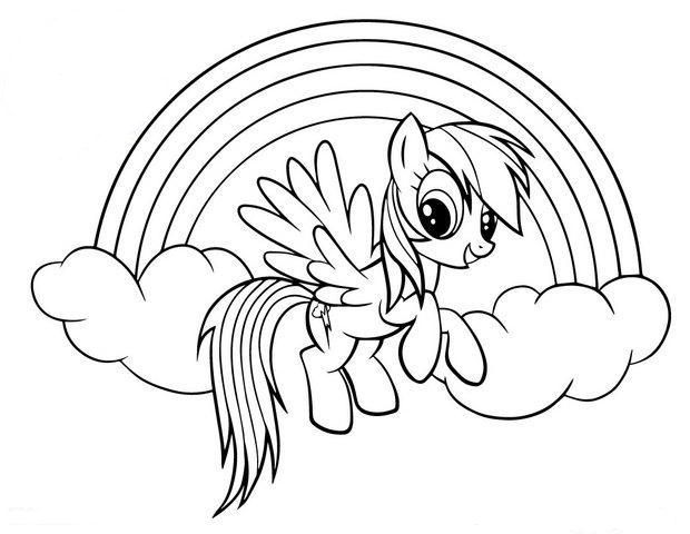 Detail Gambar My Little Pony Rainbow Dash Coloring Pages Nomer 2