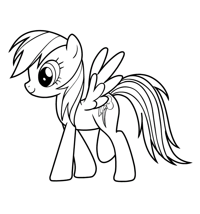 Detail Gambar My Little Pony Rainbow Dash Coloring Pages Nomer 12