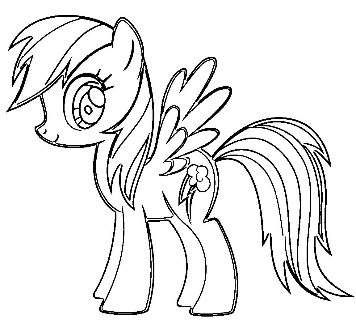 Detail Gambar My Little Pony Rainbow Dash Coloring Pages Nomer 13