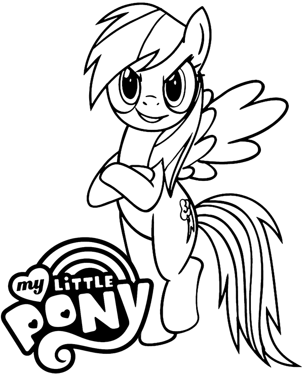 Detail Gambar My Little Pony Rainbow Dash Coloring Pages Nomer 16