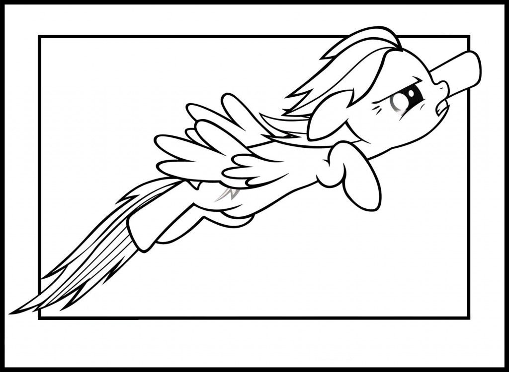 Detail Gambar My Little Pony Rainbow Dash Coloring Pages Nomer 19