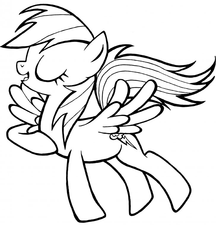 Detail Gambar My Little Pony Rainbow Dash Coloring Pages Nomer 20