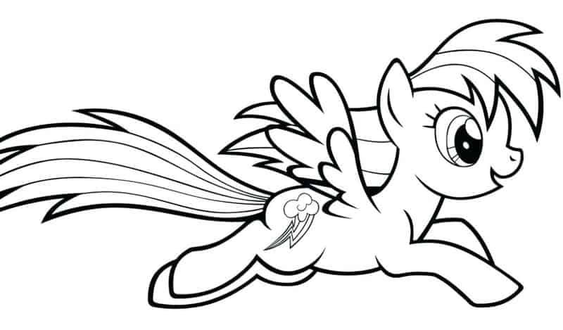 Detail Gambar My Little Pony Rainbow Dash Coloring Pages Nomer 3