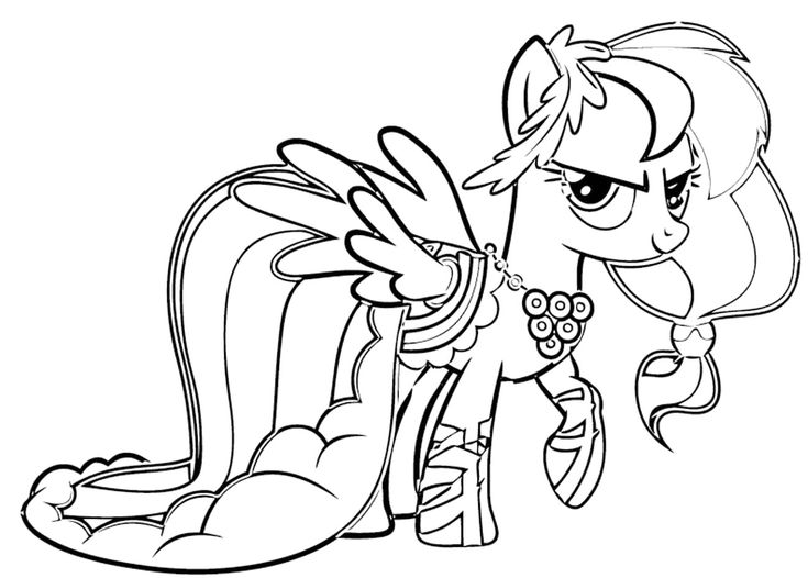 Detail Gambar My Little Pony Rainbow Dash Coloring Pages Nomer 22