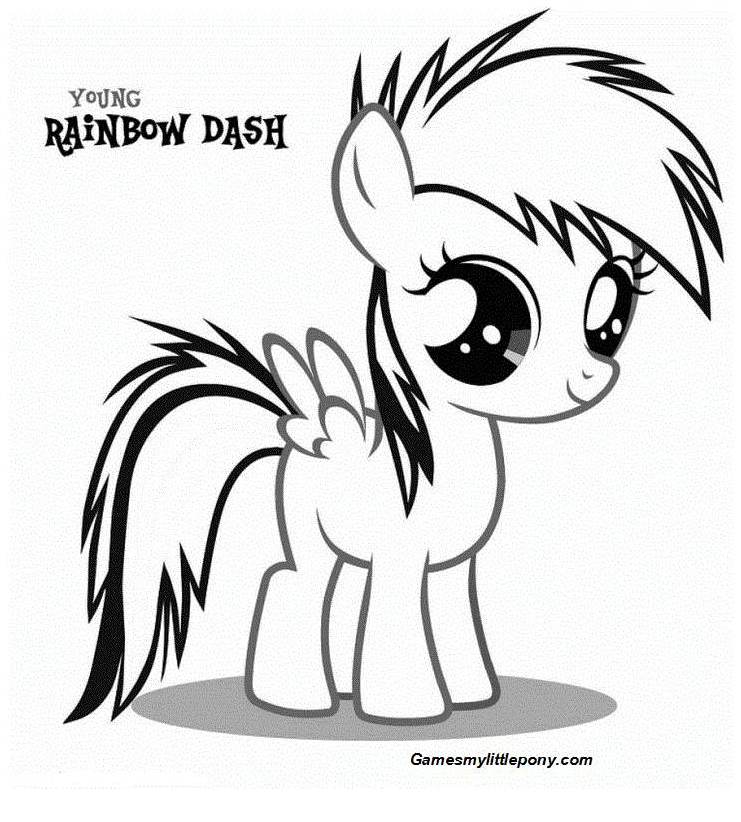 Detail Gambar My Little Pony Rainbow Dash Coloring Pages Nomer 24