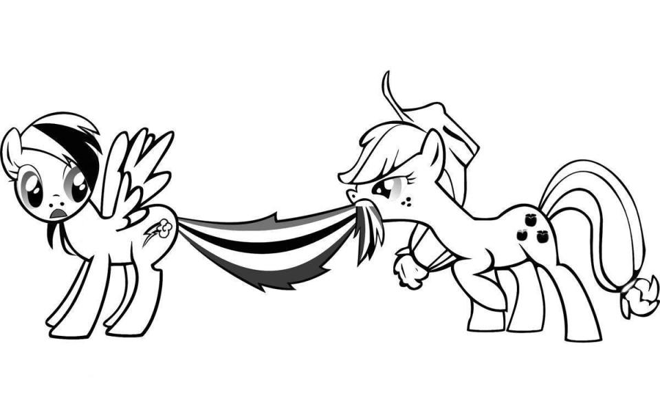 Detail Gambar My Little Pony Rainbow Dash Coloring Pages Nomer 27