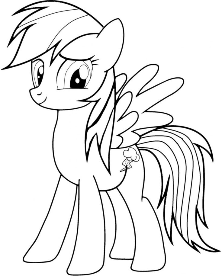 Detail Gambar My Little Pony Rainbow Dash Coloring Pages Nomer 4