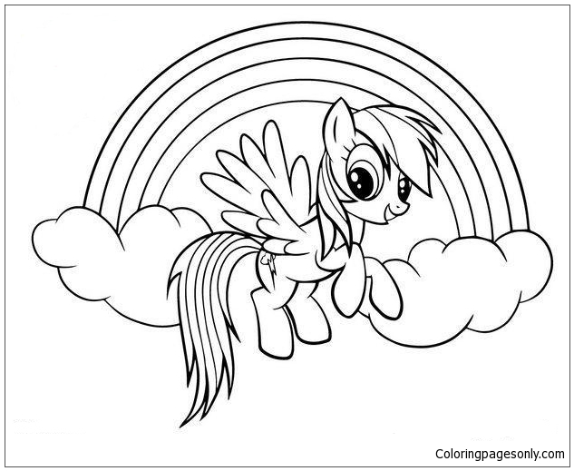 Detail Gambar My Little Pony Rainbow Dash Coloring Pages Nomer 28