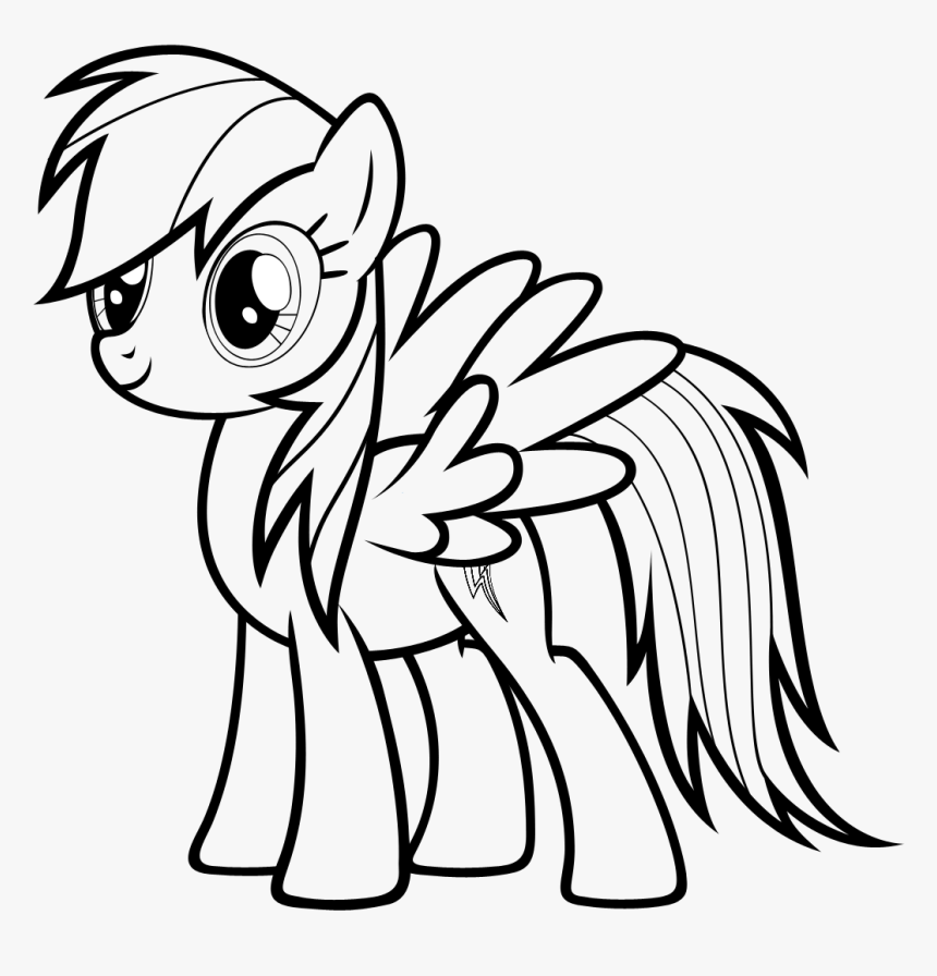 Download Gambar My Little Pony Rainbow Dash Coloring Pages Nomer 5