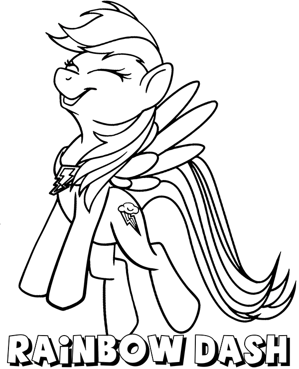 Detail Gambar My Little Pony Rainbow Dash Coloring Pages Nomer 37