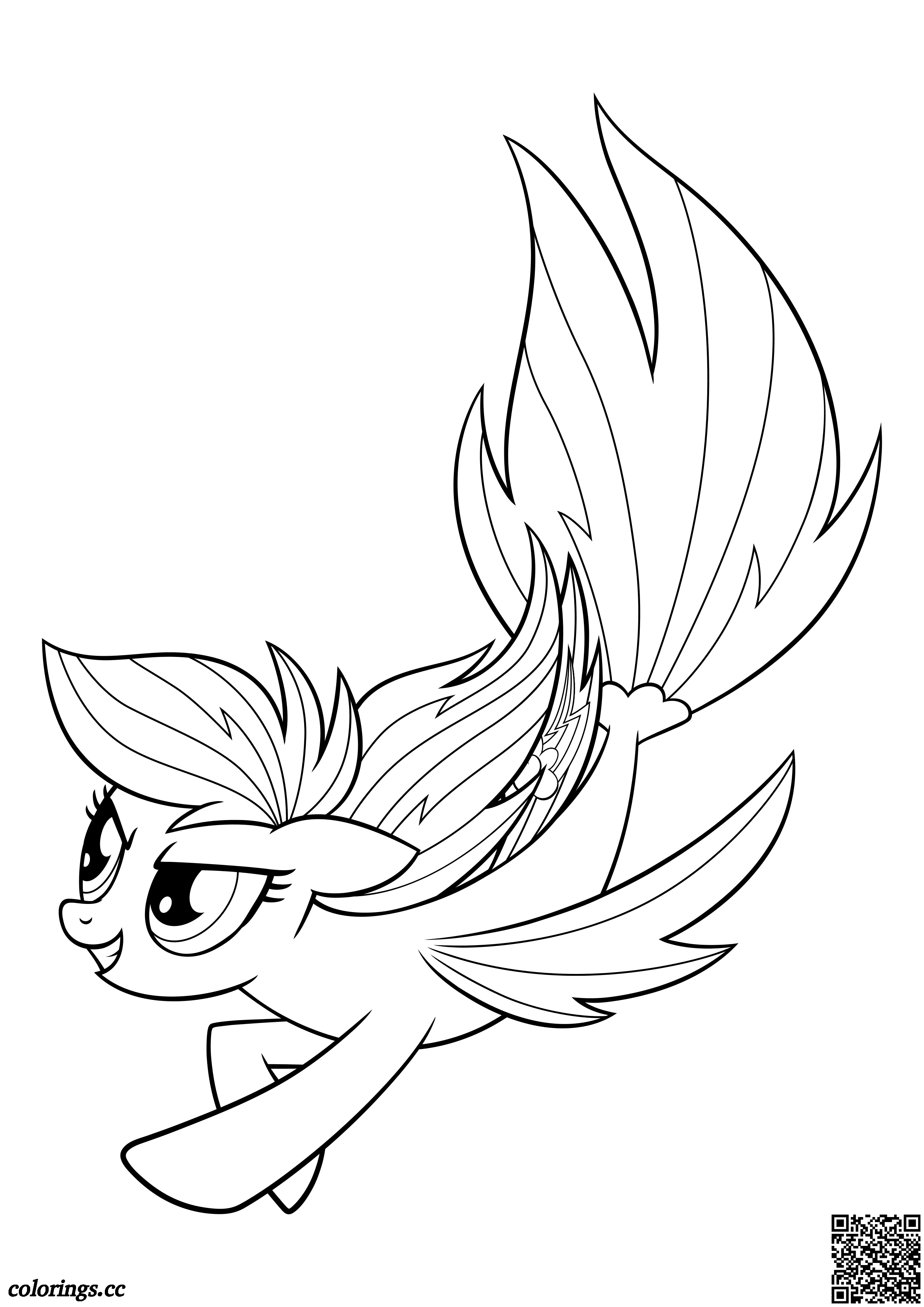 Detail Gambar My Little Pony Rainbow Dash Coloring Pages Nomer 40