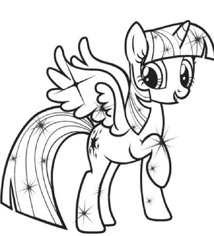 Gambar My Little Pony Twilight Sparkle Coloring Pages - KibrisPDR