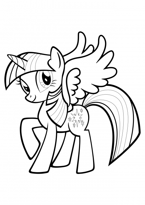 Detail Gambar My Little Pony Twilight Sparkle Coloring Pages Nomer 21