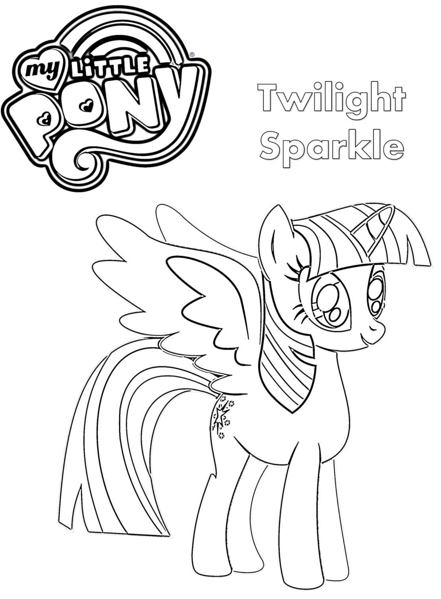 Detail Gambar My Little Pony Twilight Sparkle Coloring Pages Nomer 31