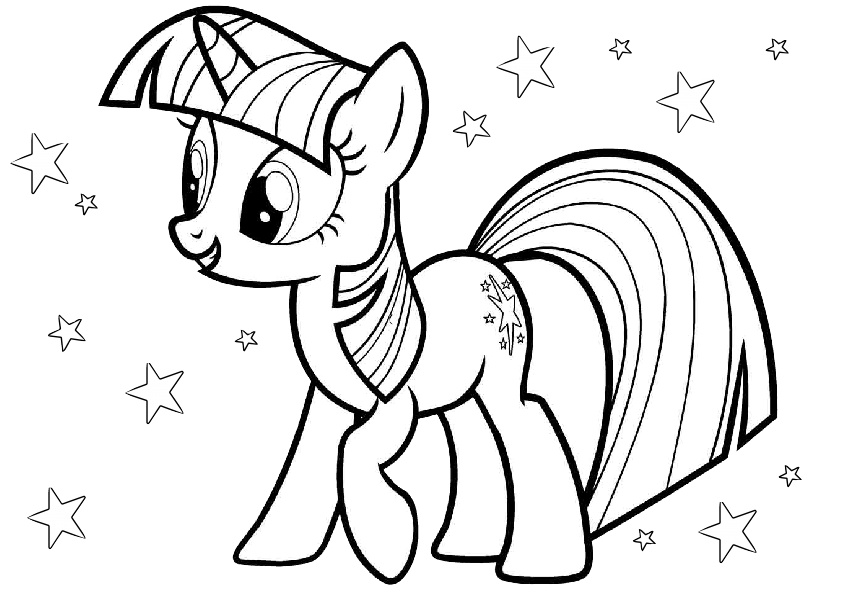 Detail Gambar My Little Pony Twilight Sparkle Coloring Pages Nomer 6