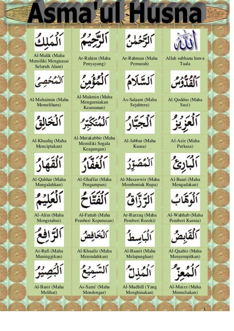 Detail Gambar Nama Nama Allah Nomer 8
