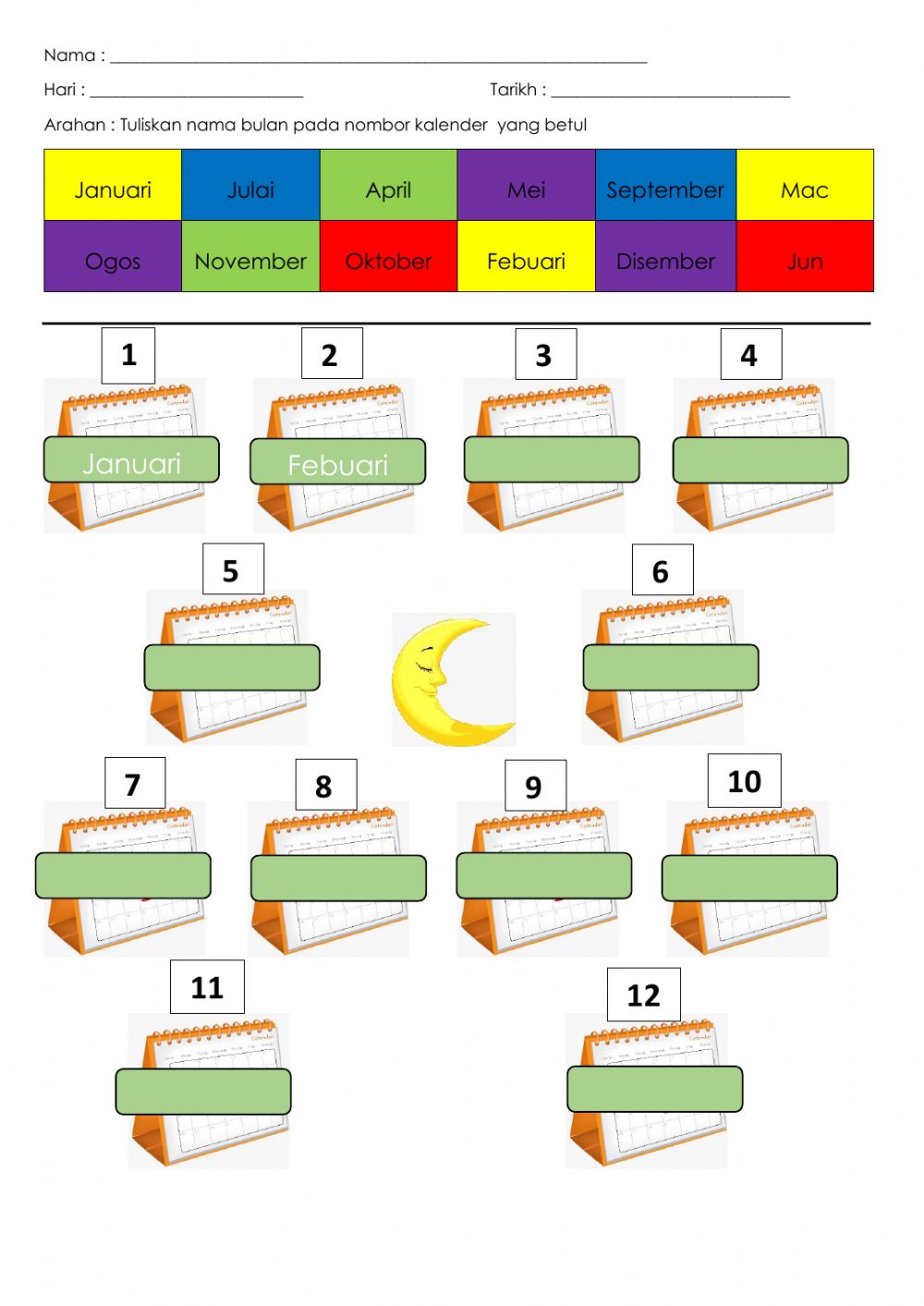 Detail Gambar Nama Nama Bulan Nomer 46