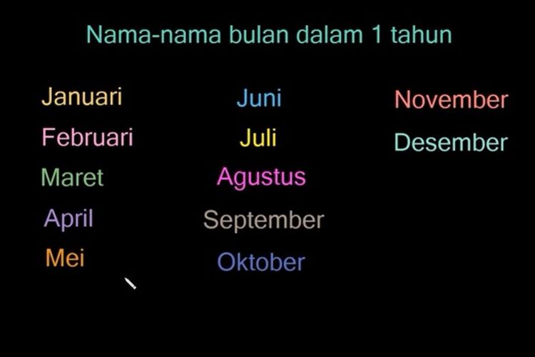 Detail Gambar Nama Nama Bulan Nomer 9