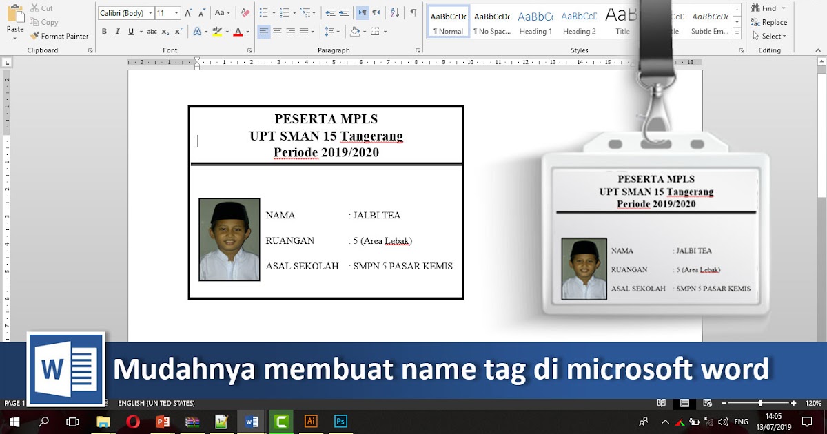 Detail Gambar Name Tag Kreatif Nomer 39