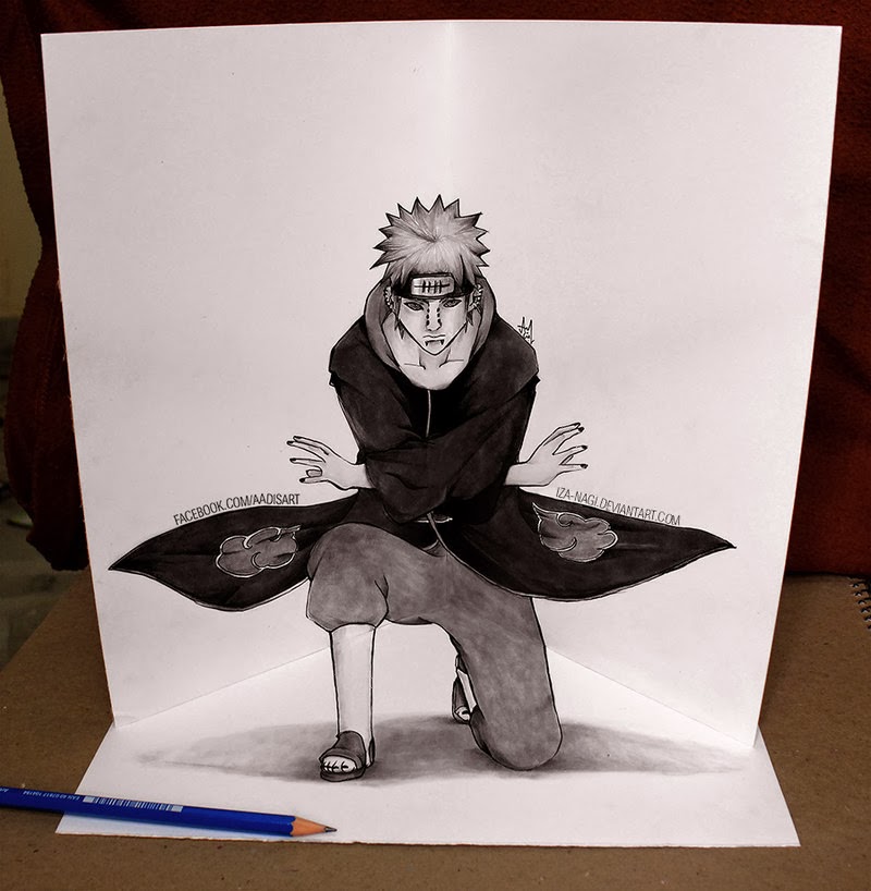 Detail Gambar Naruto 3d Pensil Mudah Nomer 39