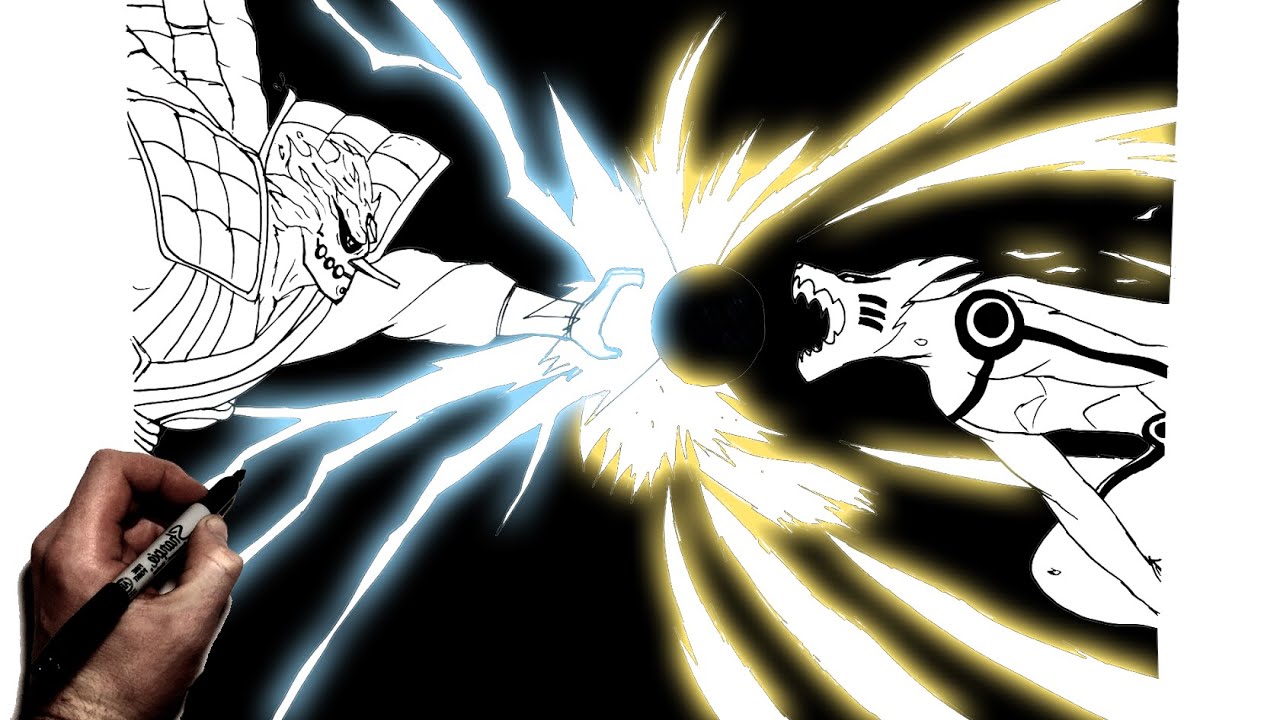 Detail Gambar Naruto Kyubi Vs Sasuke Susanoo Nomer 34