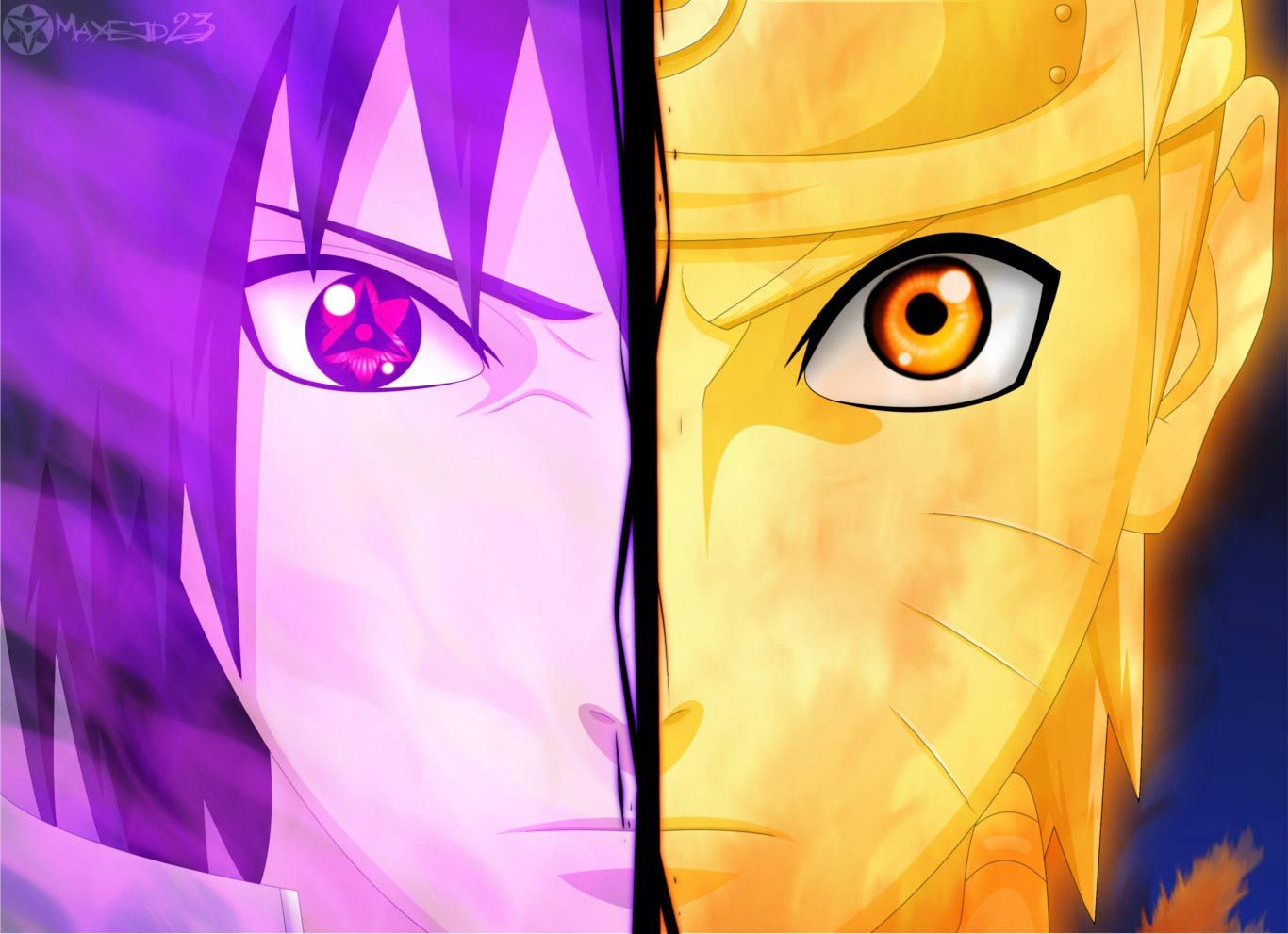 Detail Gambar Naruto Kyubi Vs Sasuke Susanoo Nomer 8