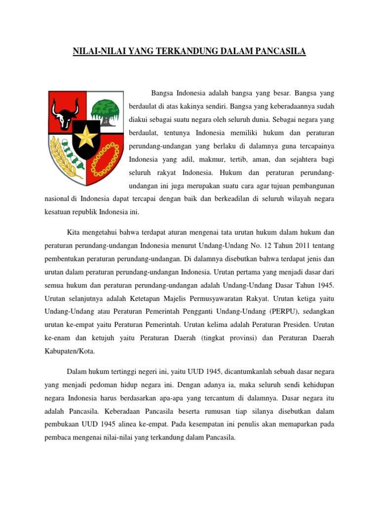 Detail Gambar Nilai Nilai Yang Terkandung Dlm Pancasila Nomer 19