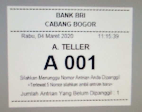 Detail Gambar Nomor Antrian Bank Bri Nomer 34