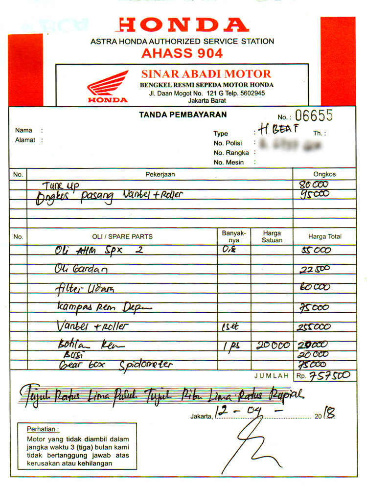 Detail Gambar Nota Ahas Nomer 9