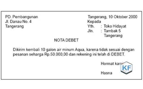 Detail Gambar Nota Debet Nomer 33