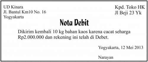 Detail Gambar Nota Debit Nomer 33