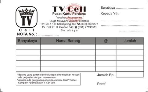 Detail Gambar Nota Faktur Nomer 50