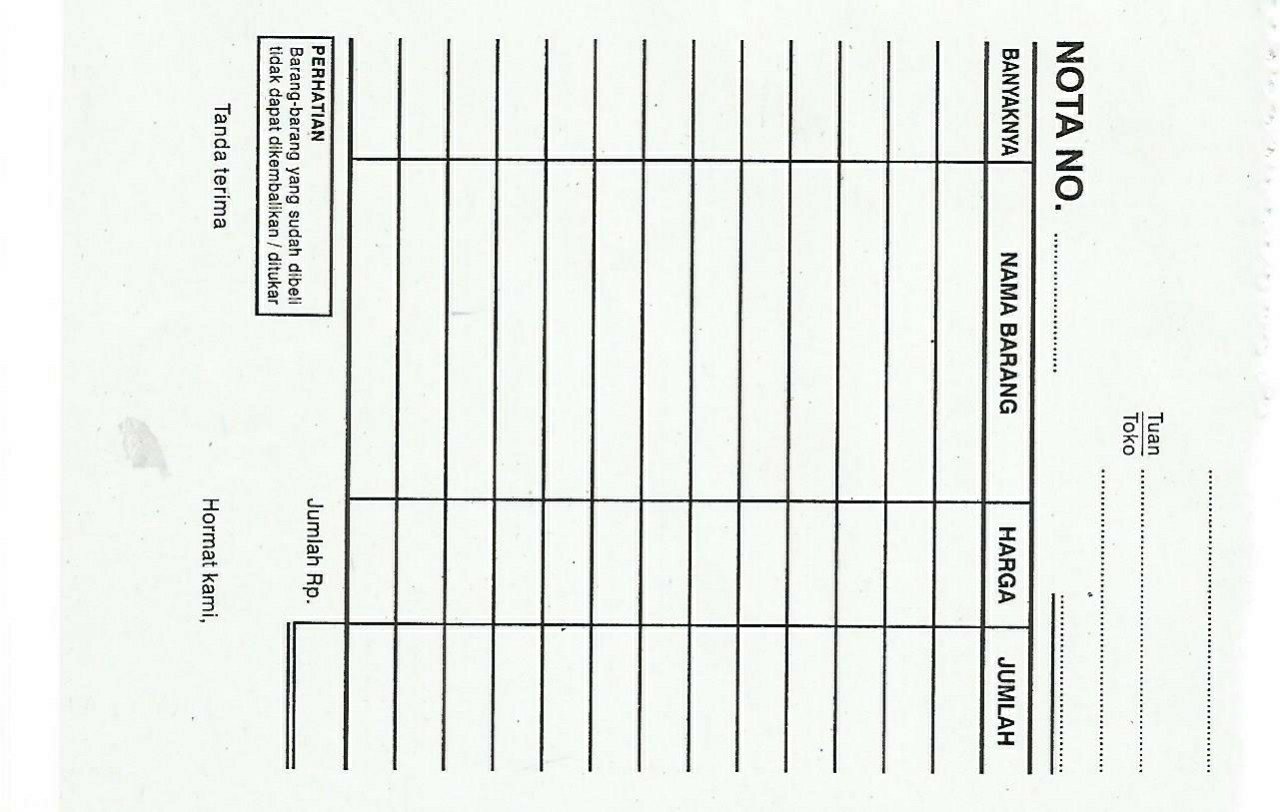 Detail Gambar Nota Kosong Nomer 10