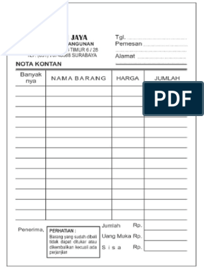 Detail Gambar Nota Kosong Toko Kain Nomer 18