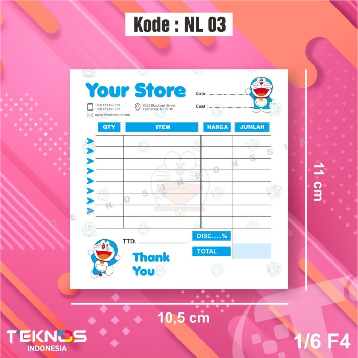 Detail Gambar Nota Olshop Nomer 5