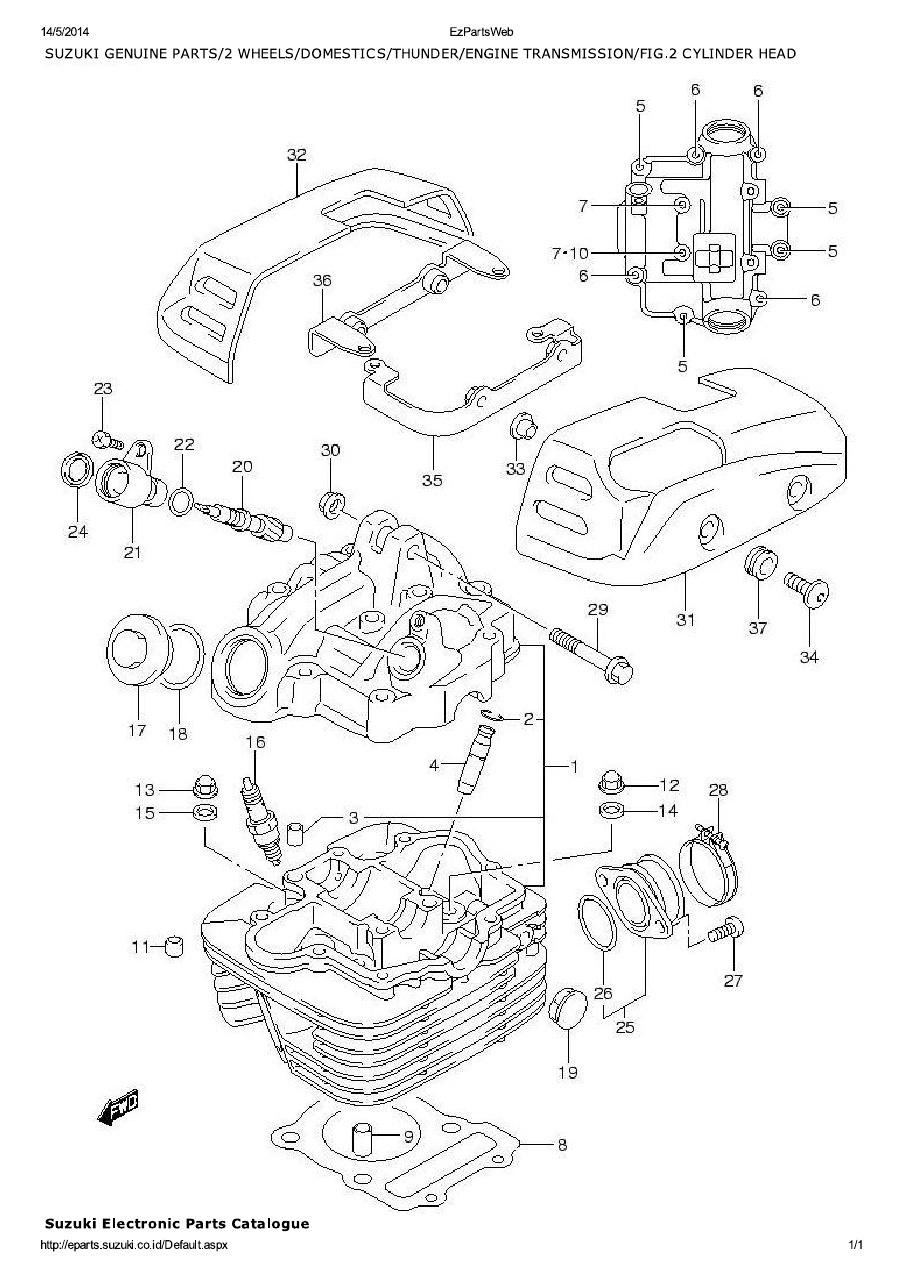 Detail Gambar Onderdil Suzuki Thunder 125 Nomer 10