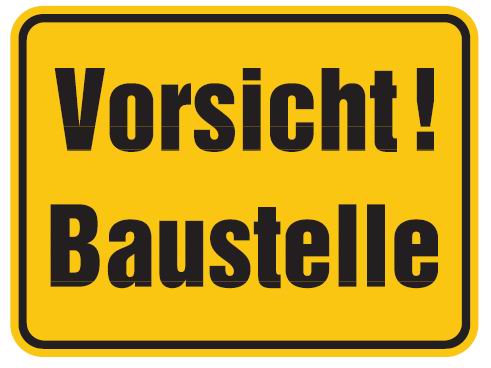 Detail Achtung Baustelle Schild Nomer 17